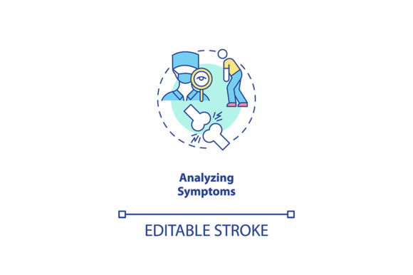 Analyzing Symptoms Concept Icon: Graphics & Icons