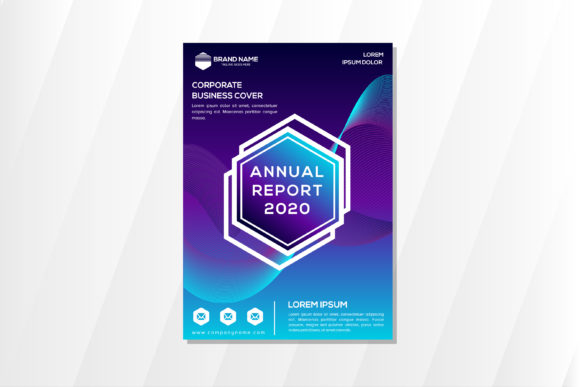 Annual Report Blue Line: Graphics & Backgrounds