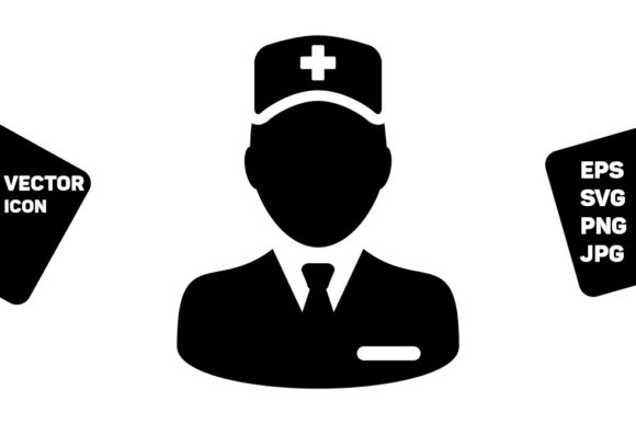Ask a Doctor Icon Vector Male Person Graphics