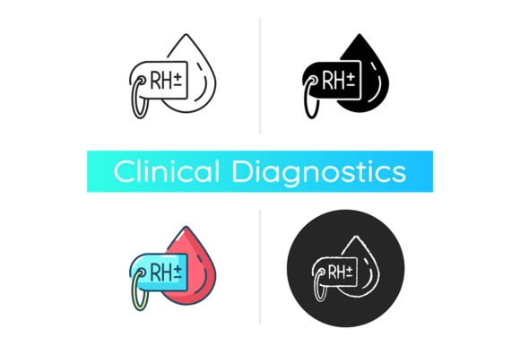Blood Group Test Icon Graphics for Crafters