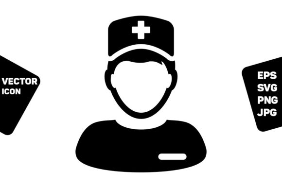 Clinician Icon Vector Male Person Avatar Graphics