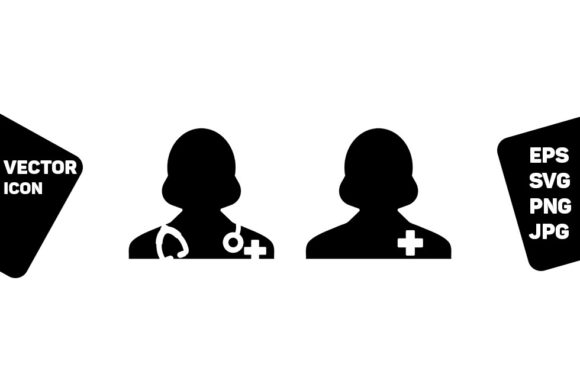 Doctor and Patient Icon Female Person Graphics