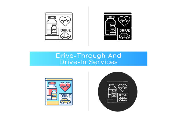 Drive Through Pharmacy Icon: Graphics & Icons