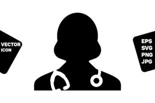 First Aid Icon Vector Female Doctor Graphics and Icons