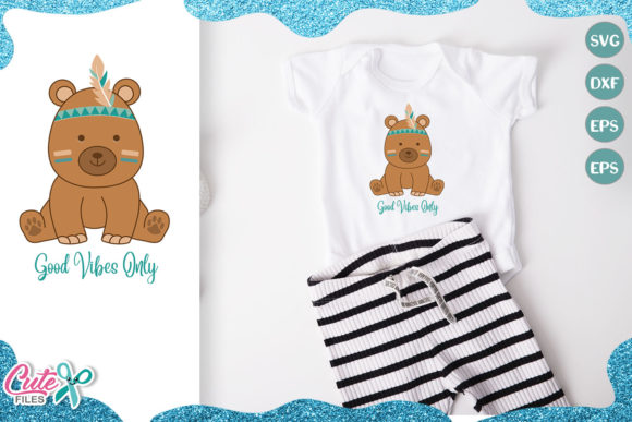 Good Vibes Bear: Graphics for T-Shirt Designs