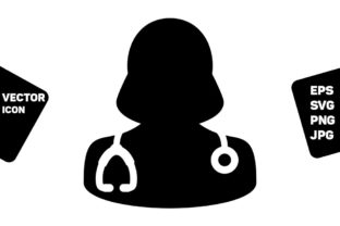 Health Icon Vector Female Doctor Person Graphics & Icons Review