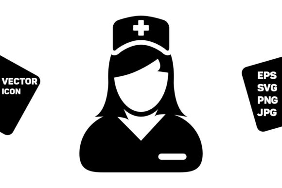 Healthcare Icon Vector Female Person Graphics & Icons