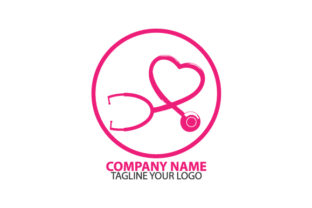Heart Stethoscope Logo: Graphics for Logos