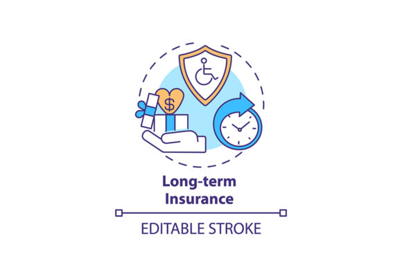 Long Term Insurance Icon for Graphics