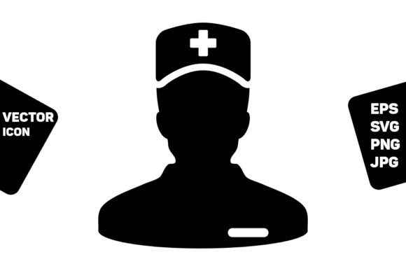 Nursing Icon Vector Male Profile Graphics