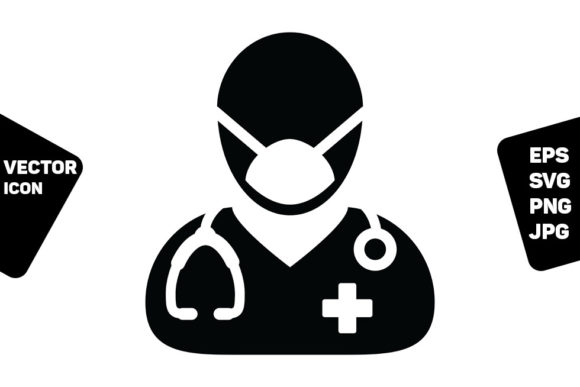 Reviewing the Physician Icon Vector Surgical Face Mask